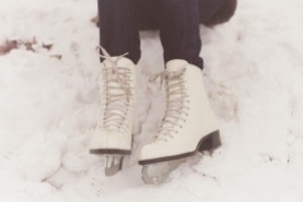 moda invierno patines sobre hielo